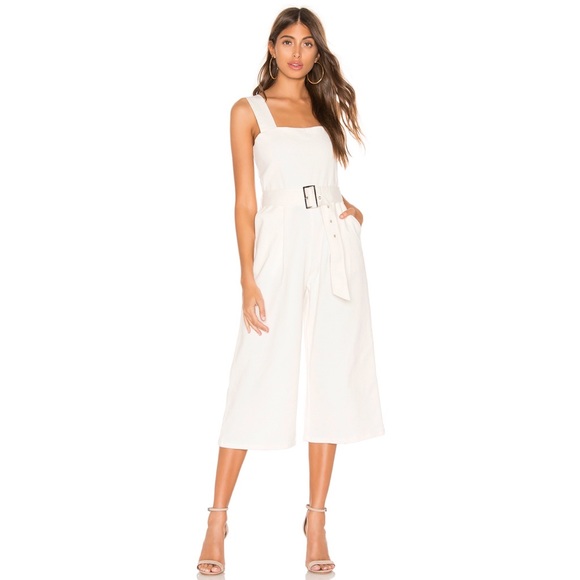 Line & Dot Pants - Line & Dot Victory Jumpsuit Sleeveless White Small